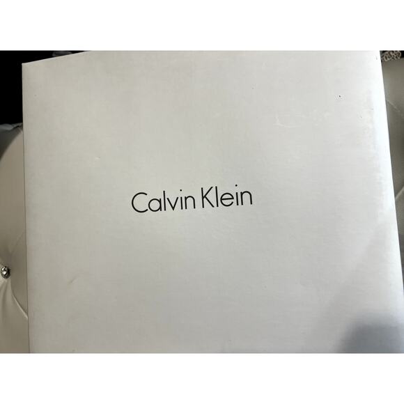 Calvin Klein Diamond Quilted Nylon Leather Trim Heeled Ankle Booties Black 8.5 - Picture 12 of 15